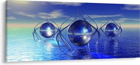 Absztrakció kép - víz (120x50 cm)