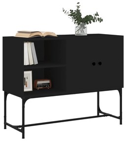 Fekete szerelt fa tálalóasztal 100 x 40 x 79,5 cm
