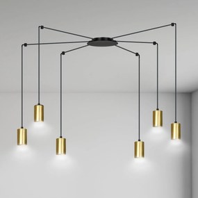 Emibig modern függeszték traker fekete arany emi526/6