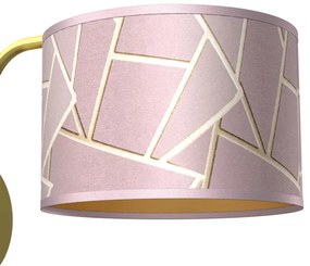 Fali lámpa ZIGGY 1xE27/60W/230V rózsaszín/arany