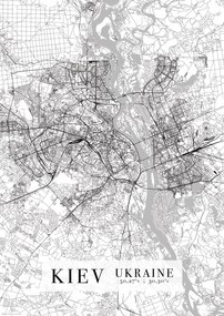 Kijev Kiev várostérkép poszter A3 29,7x42 cm