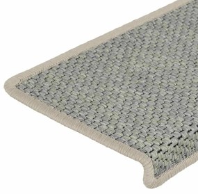 30 db zöld lépcsőszőnyegek öntapadós szizál kinézetű 65x21x4 cm