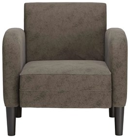 sötétszürke műbőr kanapé szék karfával 54 cm