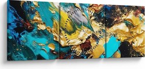 Kép - Texturált olajfestmény (órával) (90x30 cm)