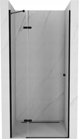 Mexen Roma   Zuhany ajtó nyíló 80 cm,  átlátszó ,  fekete - 854-080-000-70-00 Nyiló zuhany ajtó