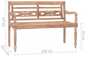 tömör antikolt fehér tíkfa Batavia pad 120 cm