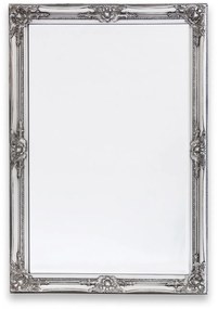 Élcsiszolt fali tükör, ezüst blondel keretben 102x72x3cm