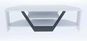 TV szekrény Sares - White, Black
