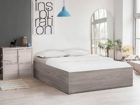 BELLA ágy 140x200 cm, szarvasgomba tölgy Ágyrács: Ágyrács nélkül, Matrac: Deluxe 10 cm matrac