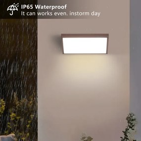 Brilagi - LED RGBW kültéri fali lámpa TRIANGLE 1xE27/9W/230V barna IP65