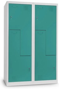 Fém szekrény Z, 120 x 50 x 180 cm, hengerzár, zöld - ral 6033
