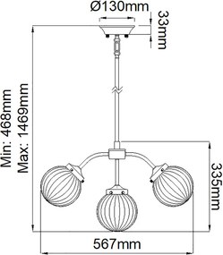 Elstead Lighting COSMOS DL-COSMOS5 Függőlámpa 5x60W/E14