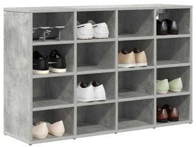 Cipősszekrény polcokkal Beton szürke 103 x 30 x 67 cm Faanyag