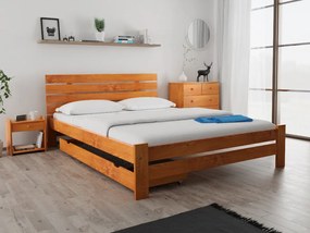 PARIS magasított ágy 160x200 cm, égerfa Ágyrács: Lamellás ágyrács, Matrac: Deluxe 10 cm matrac