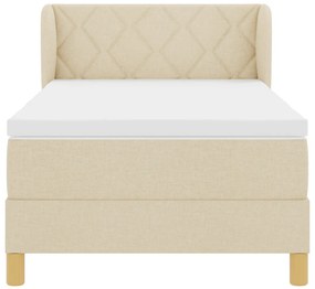 Boxspring Ágy Matraccal - Krém 100x200 cm Szövet