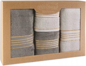 Törölköző Pamut Tiwano Világos Hamu Grafit (p) 2x50x90+2x70x140 kpl.