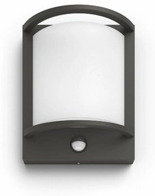 Philips Samondra UltraEfficient kültéri fali lámpaLED érzékelővel 3,8W 2700K, antracit színben
