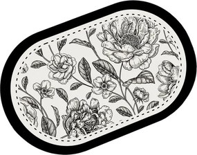 Fekete-fehér fürdőszobai kilépő 60x100 cm Rasse – Foutastic