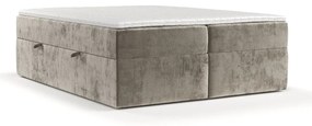 Világosbarna ágyneműtartós boxspring ágy 180x200 cm Yoko – Maison de Rêve