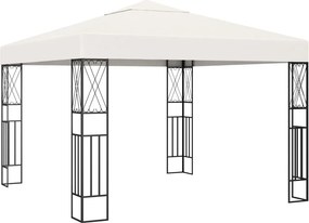 vidaXL krémszínű pavilon 3 x 3 m