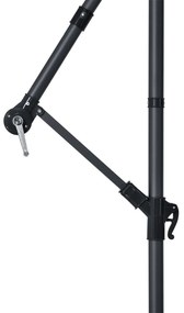 Juskys LED-es napernyő Brazil 3,5 m - sötétszürke