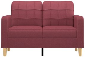 kétszemélyes bordó szövet kanapé 120 cm