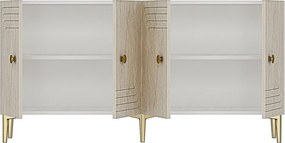 Lessi 150 - White, Travertine, Gold