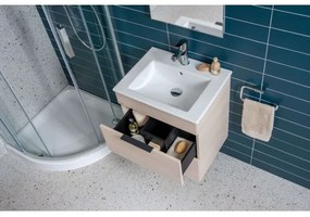 JIKA H4536021765141 - CUBE fürdőszobai szekrény mosdóval, 60,7x65 cm, kőris