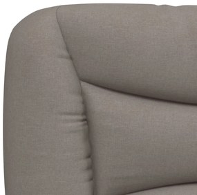 tópszínű szövet ágykeret matrac nélkül Hvar 140 x 190 cm