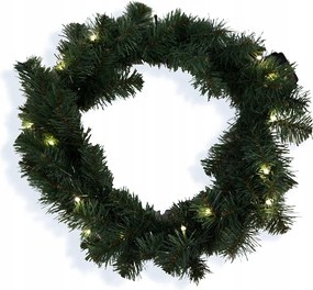 Koszorú karácsonyi dísz Karácsonyfa Led zöld 45cm