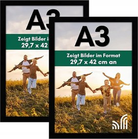 Americanflat A3 képkeret fekete színben