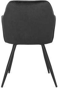 MEGAN Fekete Bársony Étkezőszék