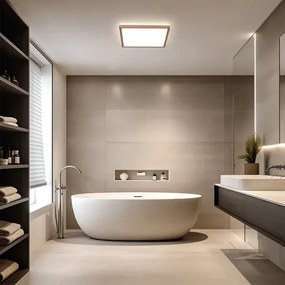 Brilagi - Ultra vékony fürdőszobai LED mennyezeti lámpa/24W/230V 42x42 cm rózsaarany IP54