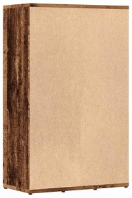 antik fa színű szerelt fa könyvszekrény 50x25x80 cm