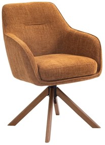 Narancssárga kárpitozott étkezőfotel szett 2 db-os Avola – Unique Furniture