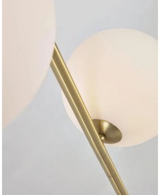 Zöld-aranyszínű állólámpa üveg búrával (magasság 161 cm) Lonela – Kave Home