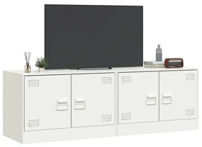 2 db fehér acél TV-szekrény 67 x 39 x 44 cm