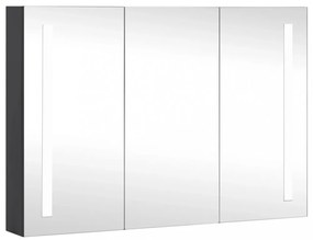 tükrös fürdőszobaszekrény LED világítással 89 x 14 x 62 cm