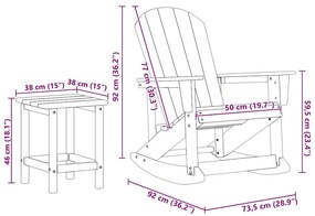 Kerti lounge szett 3 pcs Tengerészkék HDPE
