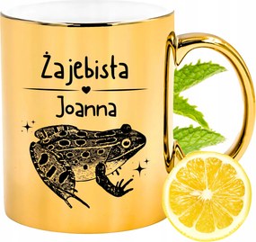 Prémium Arany Csillogó Bögre Johannának Ajándék Nyomtatott Fotóval