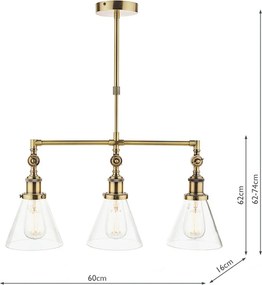 Laura Ashley Isaac 3688629-Q Függőlámpa 3x40W/E27 IP20