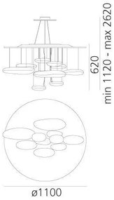 Artemide 1367110A - LED Dimmelhető csillár zsinóron MERCURY LED/58W/230V 3000K