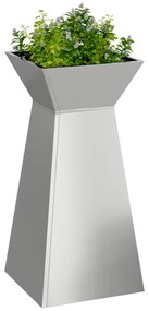 vidaXL Pillér Ültető Ezüst 35 x 35 x 73 cm