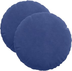 vidaXL Ülőpárnák 2 pcs Rendőrségi kék Ø 40 x 13 cm Bársony