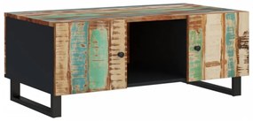 tömör újrahasznosított és szerelt fa dohányzóasztal 100x54x40cm