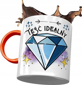 Narancssárga bögre apósnak Anyós ajándék fényképes nyomtatással