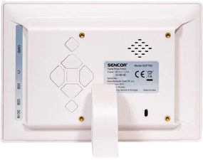 Sencor - Digitális képkeret hangszóróval 230V fehér + távirányító
