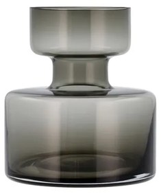 Tubular szürke üveg váza, magasság 20 cm - Lyngby Glas