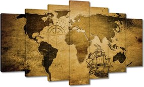 Festmények 140x80 Régi vintage térkép