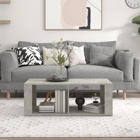 Betonszürke szerelt fa dohányzóasztal 100x50x36 cm